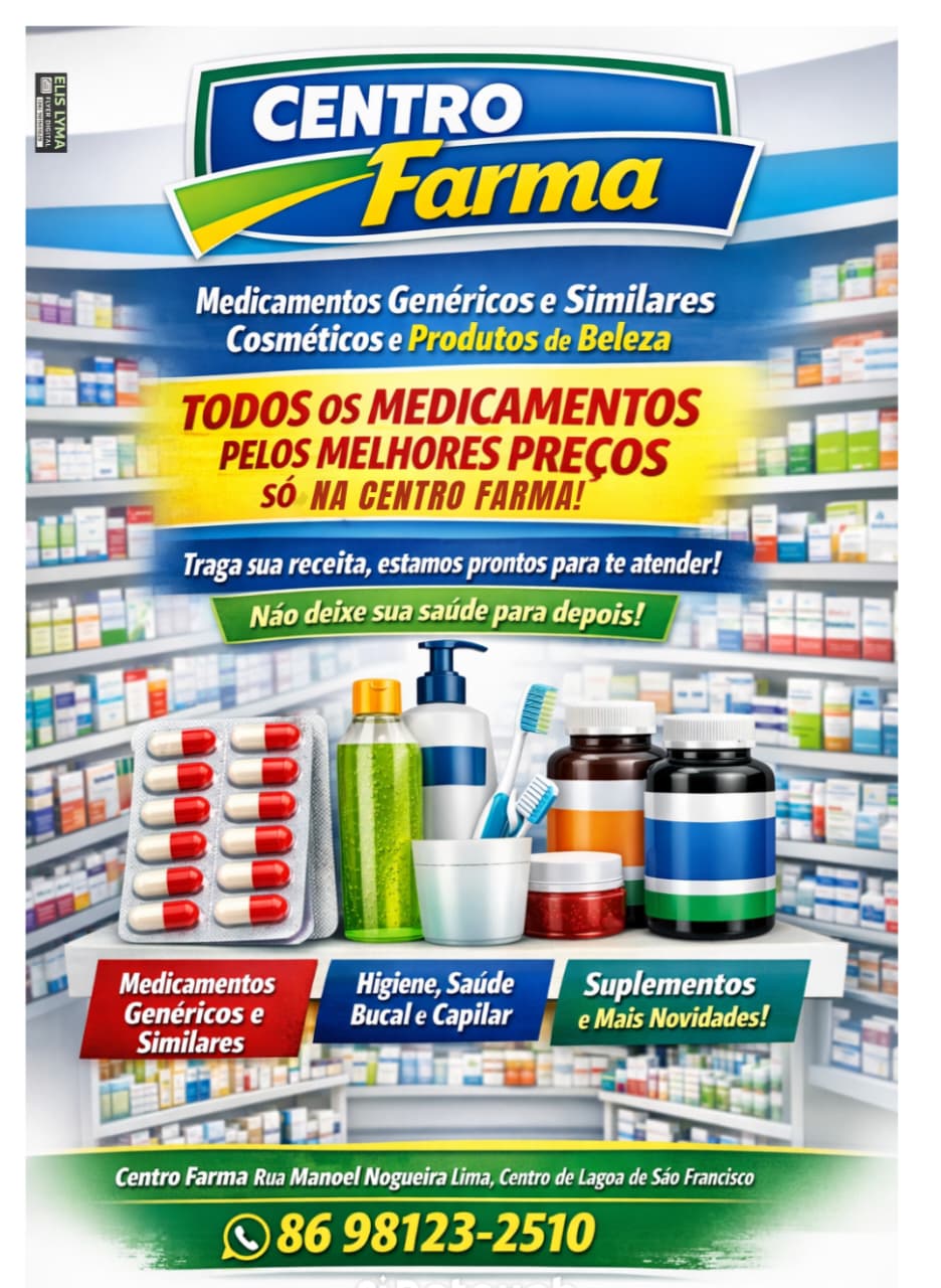 Centro farma> toda a linha de medicamentos de ótima qualidade!